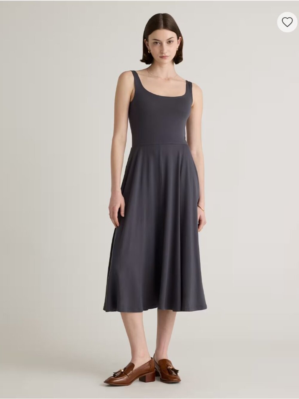 NWT Quince Tencel Jersey Fit & Flare Dress